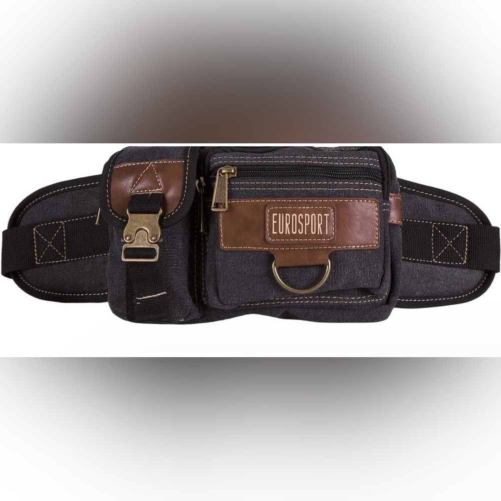 Eurosport Funny Pack Canvas 9" x 5.5" x 2" Black B501 New